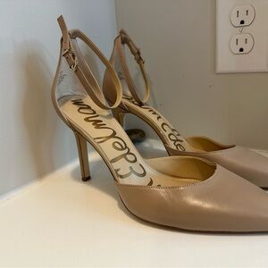 Sam Edelman Beige Ankle Strap Heels